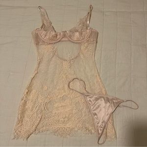Pink lingerie set